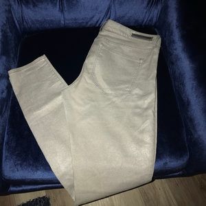 Metallic grey jean jogging size 10 inseam 30